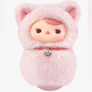 POP MART - PUCKY Roly Poly Series Vinyl Plush. Pink Cat~ New in Box